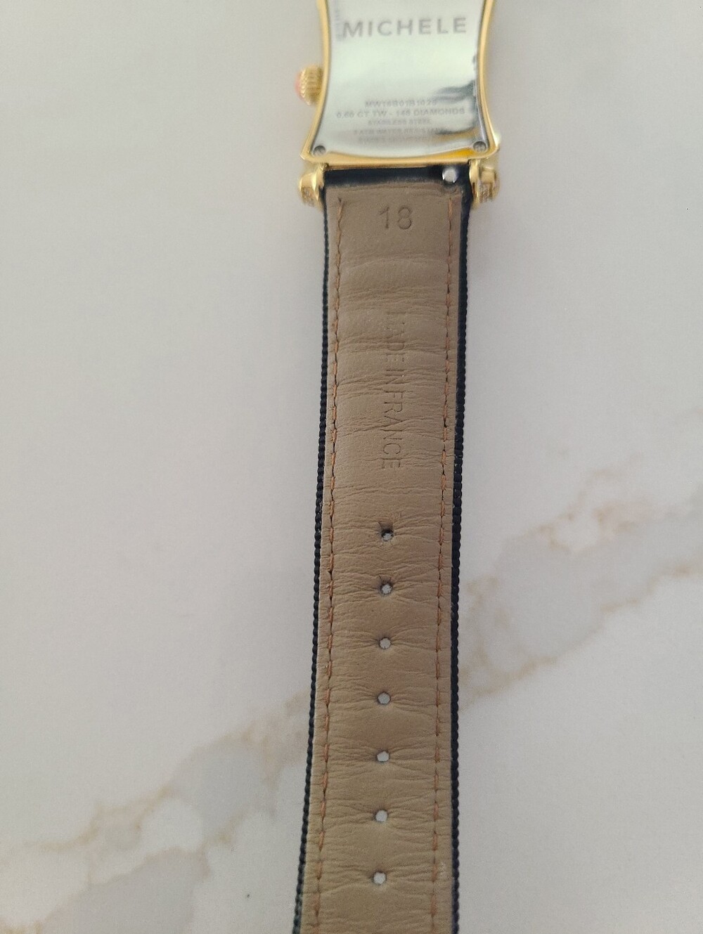 Michele Caber Park Gold Diamond Ladies Watch - Picture 9 of 9